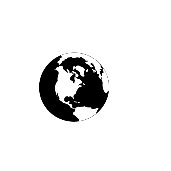 World Black And White PNG Clip art
