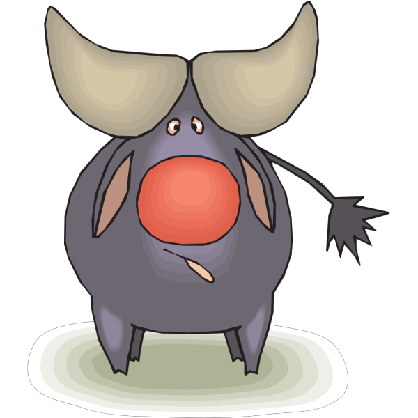 Confused Crosseyed Bull PNG Clip art