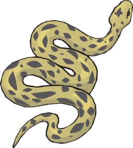Slithering Yellow Snake PNG Clip art