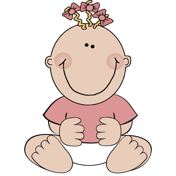 Brown Baby Girl Sitting PNG Clip art