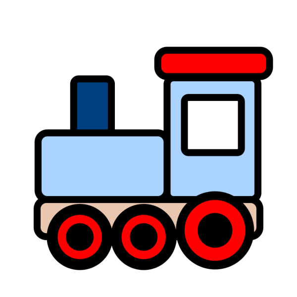 Little Blue Train PNG Clip art