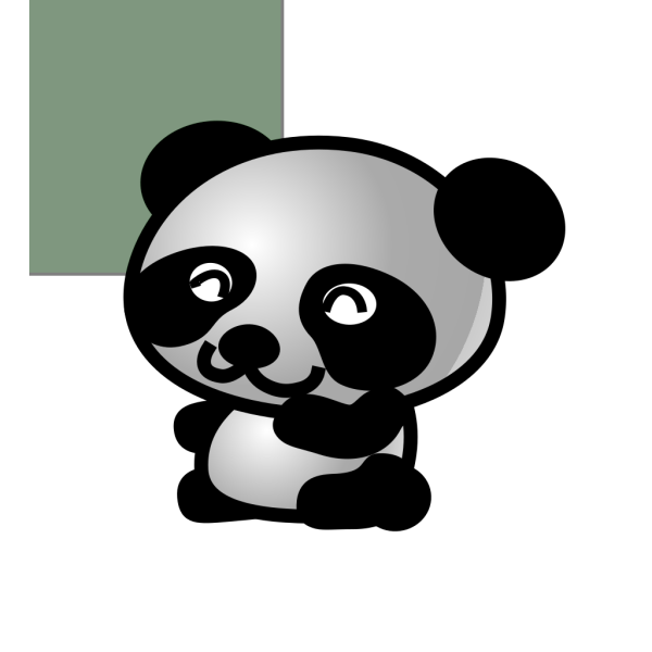 Panda Green Background Smaller PNG Clip art