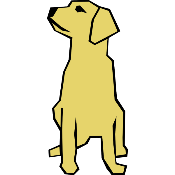 Dog Simple Drawing In Color PNG Clip art