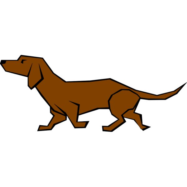 Simple Daschund Drawing In Color PNG Clip art