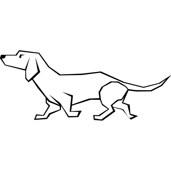 Simple Daschund Drawing PNG Clip art