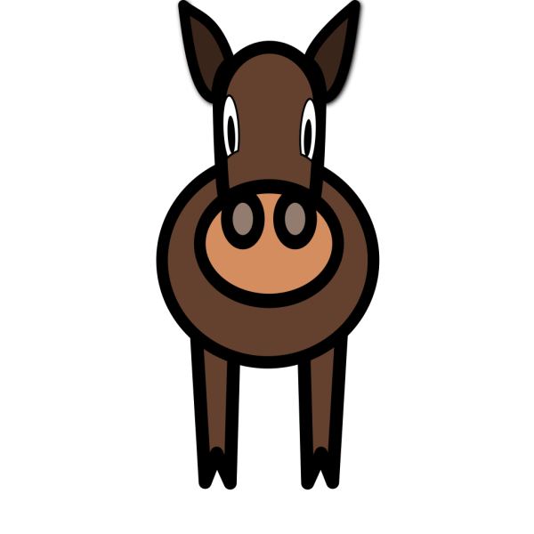 Simple Cartoon Horse PNG Clip art