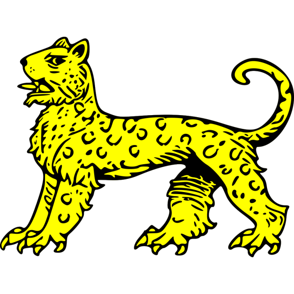 Gold Leopard Symbol PNG Clip art