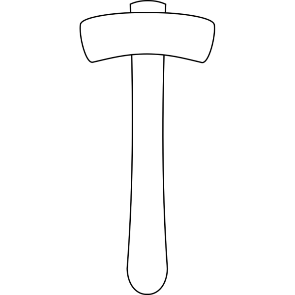 Hammer Outline PNG Clip art