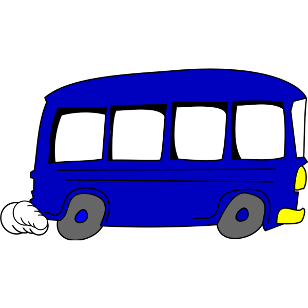 Blue Pals Bus PNG Clip art