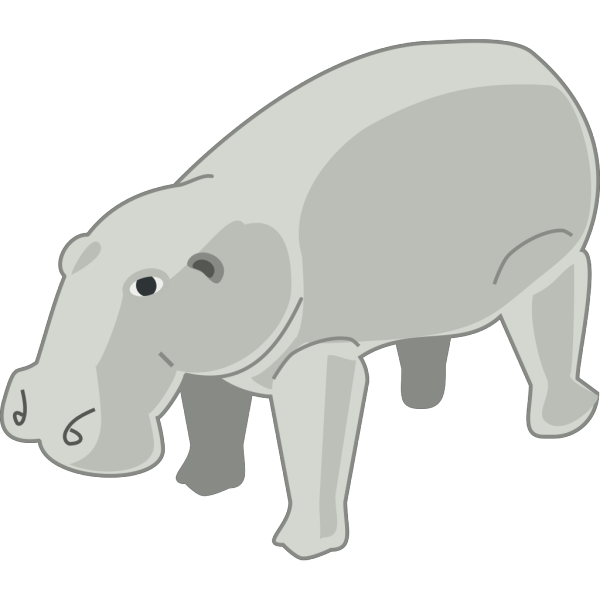 Gray Hippopotamus PNG Clip art