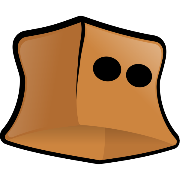 Paper Bag With Eye Holes PNG Clip art