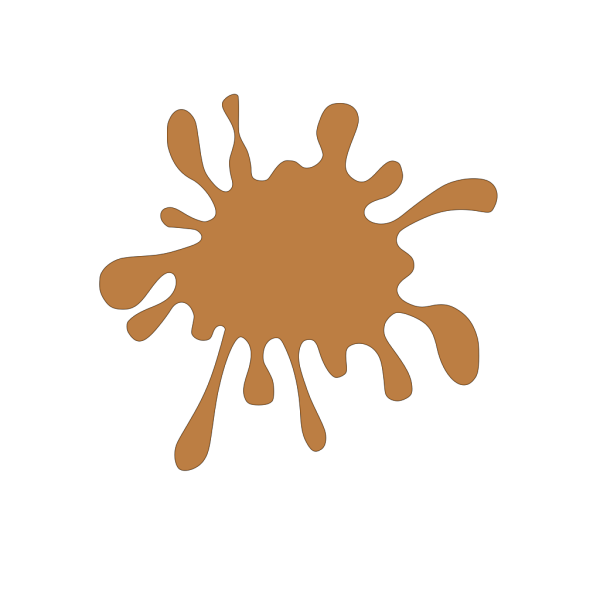 Brown Splatter Mud Hero PNG Clip art