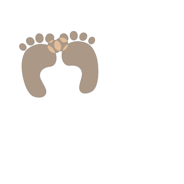 Baby Feet - Brown PNG Clip art