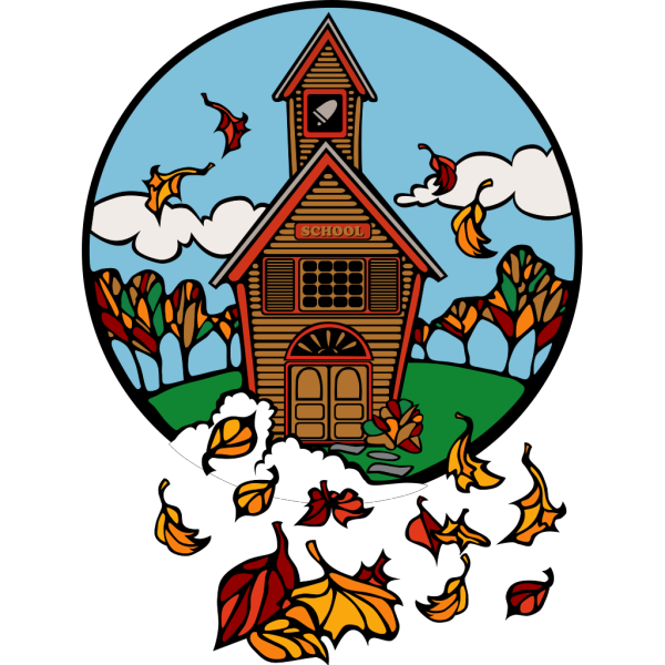 School In Fall PNG images