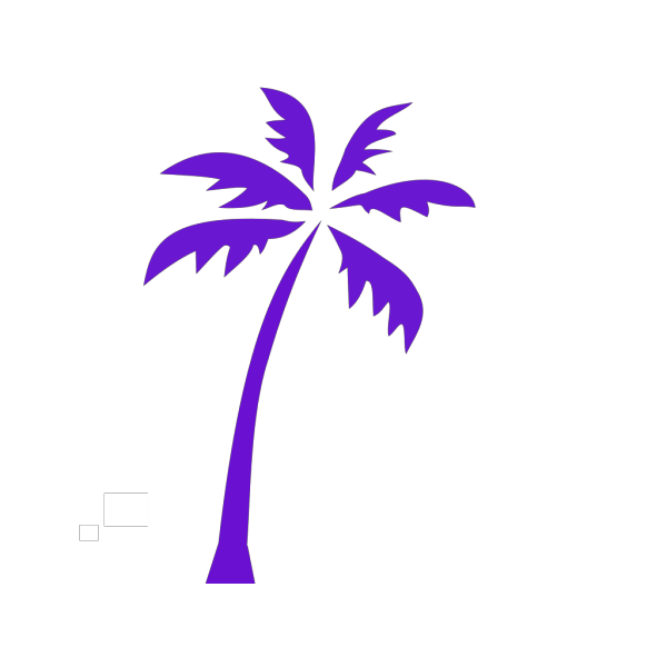 Blue Palm Tree PNG Clip art