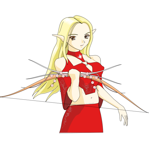 Anime Elf Archer PNG images