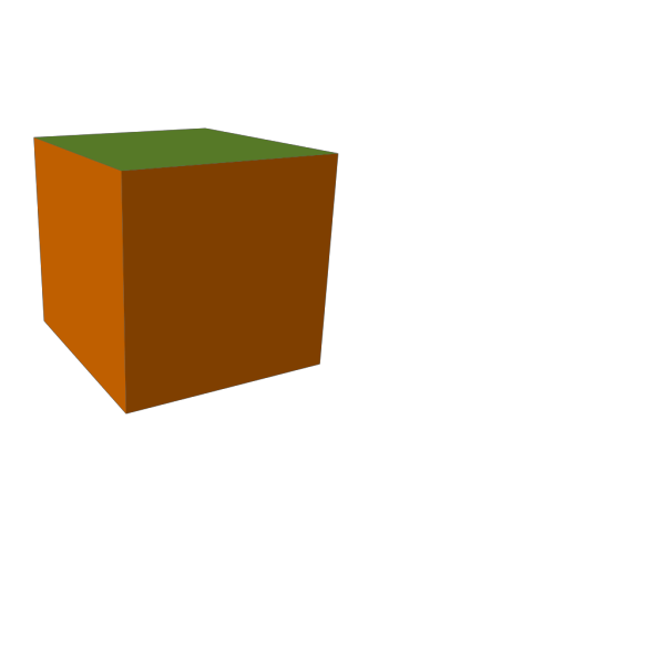 Brown-green Cube PNG Clip art