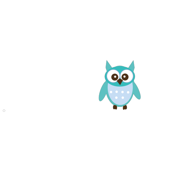 Cute Blue Owl3 PNG Clip art