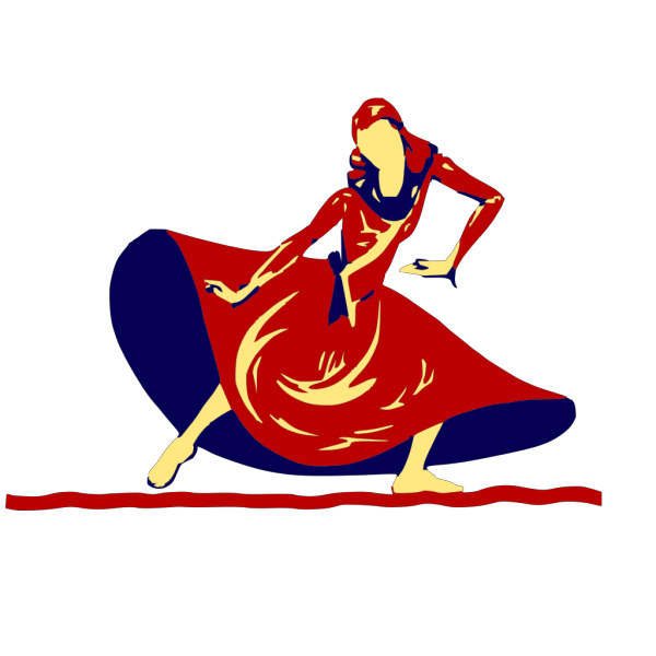Lady Dancing In Festival PNG Clip art