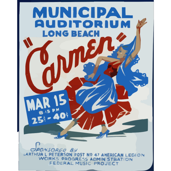  Carmen  Municipal Auditorium, Long Beach. PNG Clip art