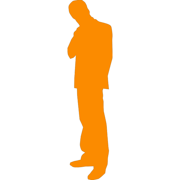 Thinking Man Silhouette PNG Clip art