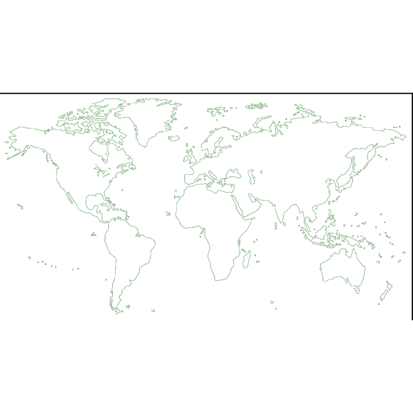 Light Blue World Map PNG Clip art