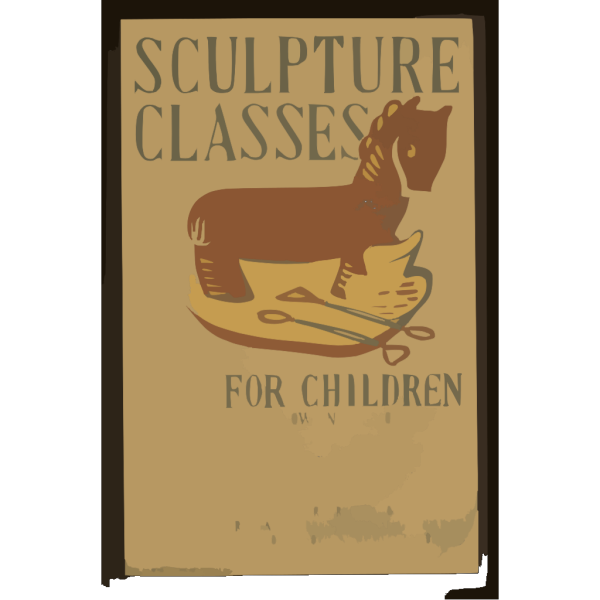 Sculpture Classes For Children Now In Session Under Direction Of Art Teaching Division, Federal Art Project, Works Progress Administration. PNG Clip art
