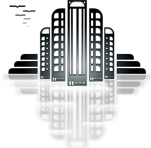 Skyscrapers In The City PNG Clip art