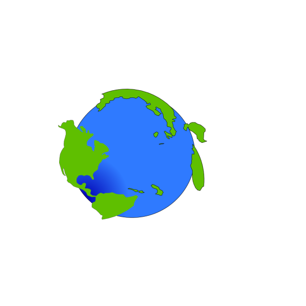 World With 2-d Continents PNG Clip art