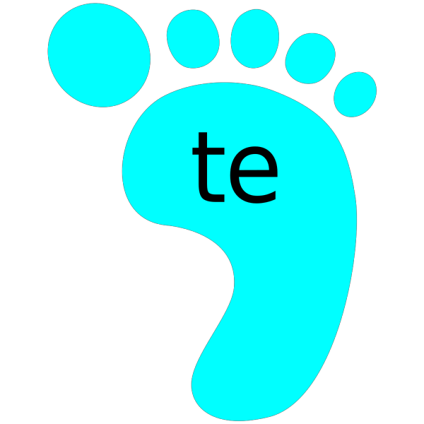 Footprint Blue Right Te PNG Clip art