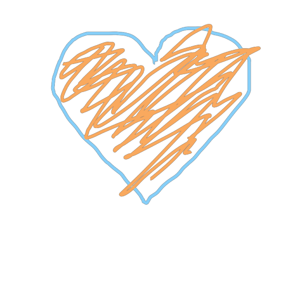 Blue And Orange Heart PNG Clip art