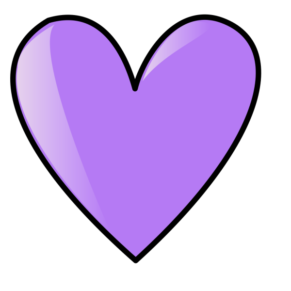 Perriwinkle Blue Heart PNG Clip art