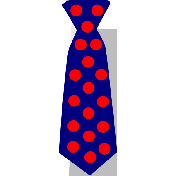 Navy Blue Tie With Red Polka Dots PNG Clip art