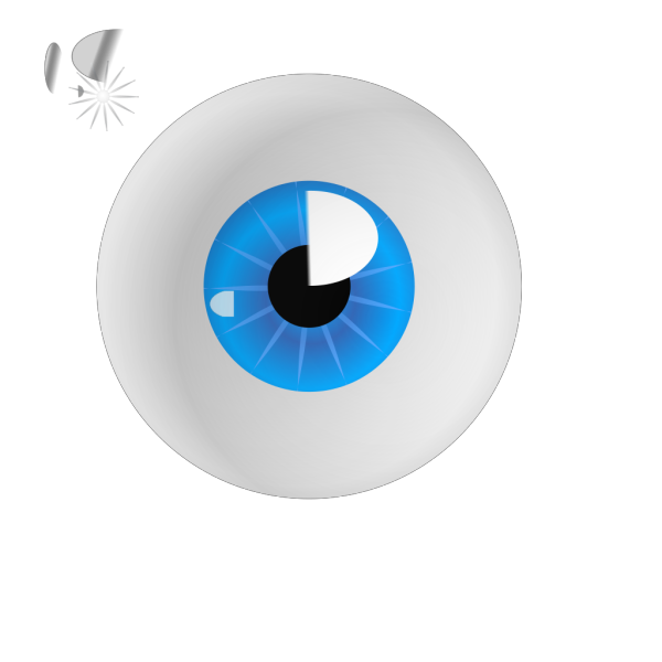 Eyeball Blue Realistic PNG Clip art