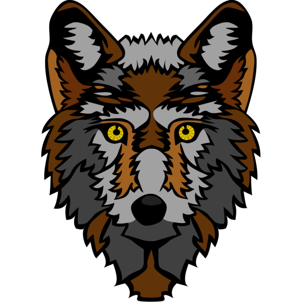 Wolf Head Stylized PNG Clip art
