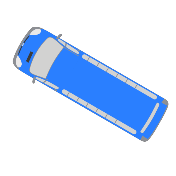 Blue Bus - 150 PNG Clip art