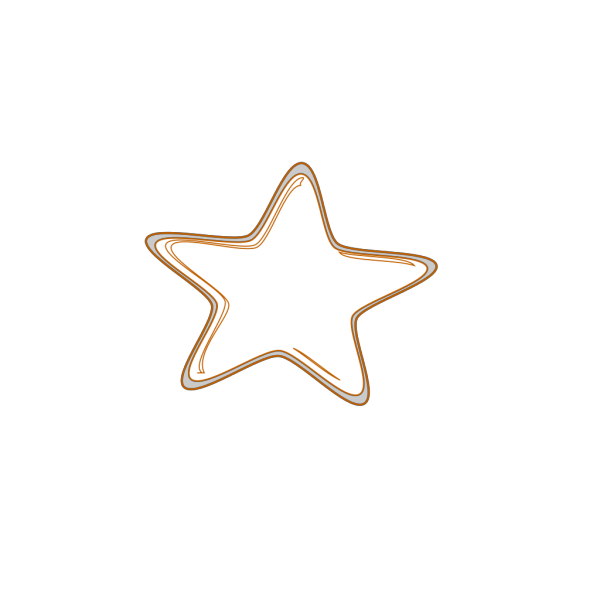 Flower Star Outline PNG Clip art