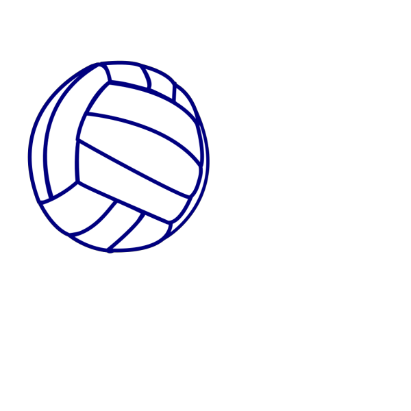 Volleyball Blue Outline PNG Clip art
