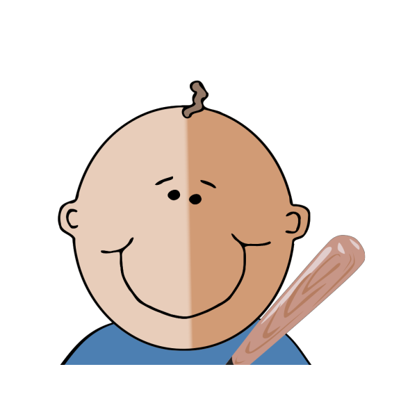 Boy With Bat PNG Clip art