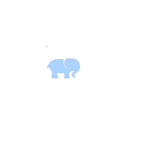 Blue Baby Elephant - White Eye PNG Clip art
