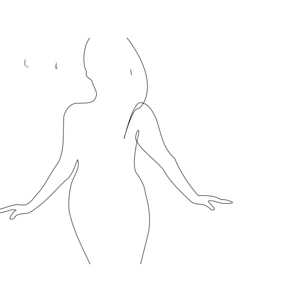 Curvy Woman Silhouette PNG Clip art