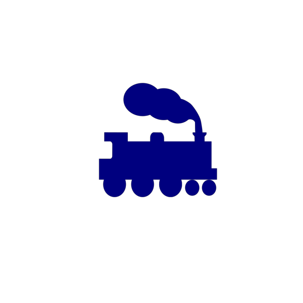 Blue Train Silhouette PNG Clip art