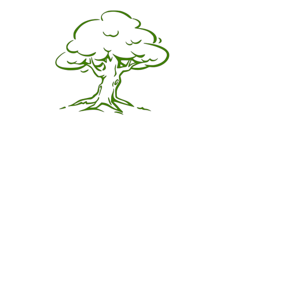 Green Tree Silhouette PNG Clip art