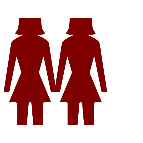 Silhouette Two Women And Men PNG Clip art