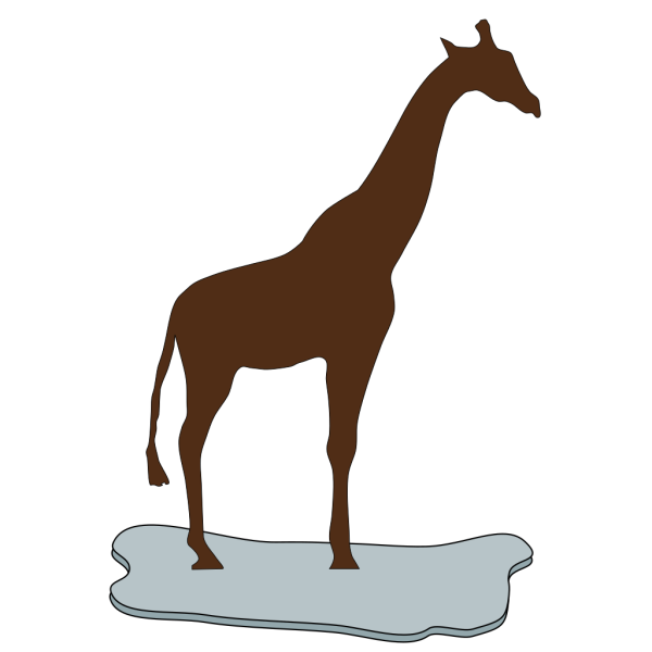 Giraffe On Ice Brown PNG Clip art