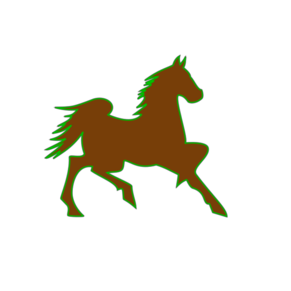 Fire Horse Green PNG Clip art