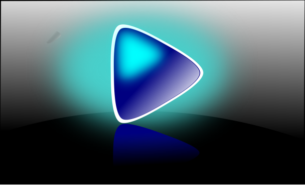 Blue Play Button PNG Clip art