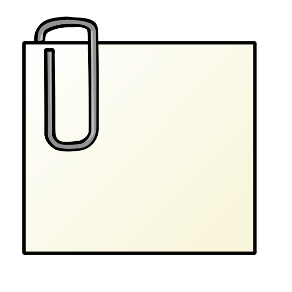 Note With Paperclip PNG Clip art