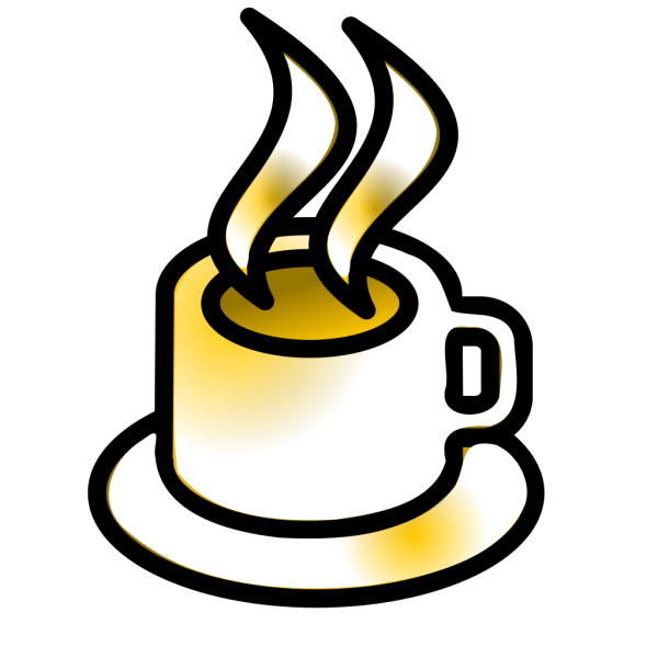 Coffee Cup Gold Theme PNG Clip art