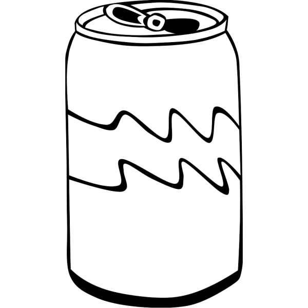 Pop Can (b And W) PNG Clip art